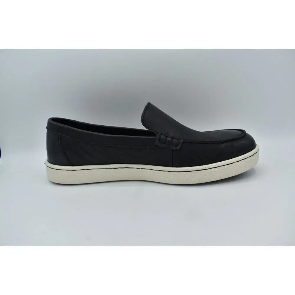 Born Mens Size 10.5 Axel Black Full Grain Leather Slip On Loafers Sneakers Shoes